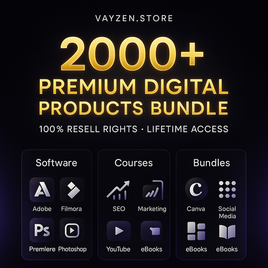 2000+ Premium Digital Product Bundle – Lifetime Access & Resell Rights